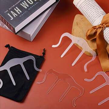 4 Pieces Music Book Clip Acrylic Music Page Holder Bookmark Wind Clips for Piano Sheet Keyboard Kids Classroom School Reading Books (Transparent)