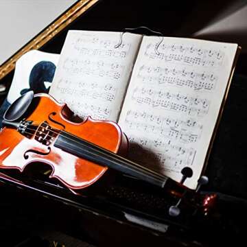 4 Pieces Music Book Clip Acrylic Music Page Holder Bookmark Wind Clips for Piano Sheet Keyboard Kids Classroom School Reading Books (Transparent)