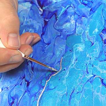 Mont Marte Premium Silver Foil Paint 0.67oz (20ml), Suitable for Pour Painting, High Pigment Level, Shimmering Color