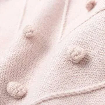 Zandiceno Women's Cute Pompon Lantern Sleeve Knit Sweater