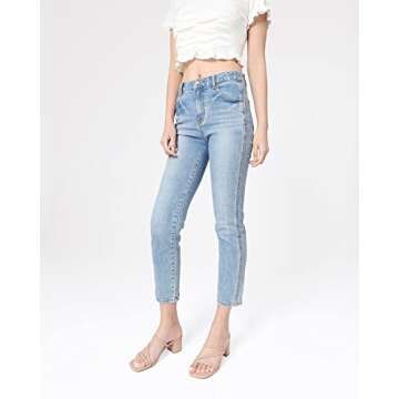 Shoe'N Tale Strappy Heels For Women Low Chunky Block Heel Heeled Sandals Square Open Toe Slip On Slides Mules(7,Nude)