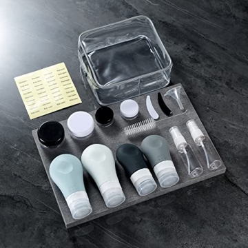 Gemice Leak Proof Silicone Travel Bottles 16-Pack TSA Approved