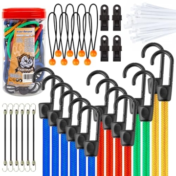 Cartman 32 Piece Bungee Cords Assortment Secure Bundling