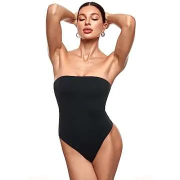 Shop INLYRIC Strapless Bodysuit for Chic Comfort
