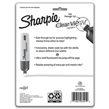 Sharpie Clear View Highlighters Vibrant Smear-Resistant Chisel Tip