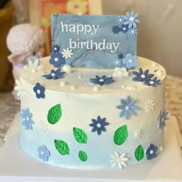 MINFEIDMS Rose Flower Silicone Mold Daisy Flower Fondant Molds Fern Leaves Candy Mold Rose Leaf Molds For Cake Decorating Cupcake Topper Chocolate Gum Paste Polymer Clay Set Of 4