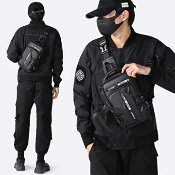 SEAFEW Anti Theft Sling Backpack with USB Port