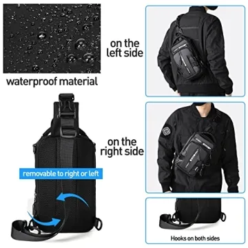 SEAFEW Anti Theft Sling Backpack with USB Port