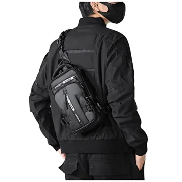 SEAFEW Anti Theft Sling Backpack with USB Port