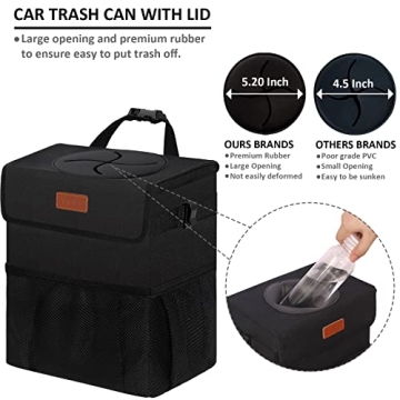 Vankor Waterproof Car Trash Can - Cute & Leak Proof