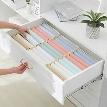 Qozary 4 Pack Foldable Drawer Organizers for Clothing