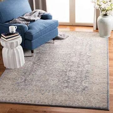 SAFAVIEH Sofia Collection X-Large Area Rug - 11' x 15', Light Grey & Beige, Vintage Oriental Distressed Design, Non-Shedding & Easy Care, Ideal for High Traffic Areas in Living Room, Bedroom (SOF330B)