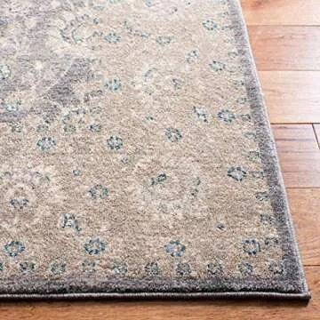 SAFAVIEH Sofia Collection X-Large Area Rug - 11' x 15', Light Grey & Beige, Vintage Oriental Distressed Design, Non-Shedding & Easy Care, Ideal for High Traffic Areas in Living Room, Bedroom (SOF330B)