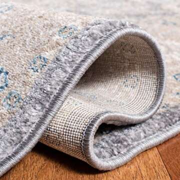 SAFAVIEH Sofia Collection X-Large Area Rug - 11' x 15', Light Grey & Beige, Vintage Oriental Distressed Design, Non-Shedding & Easy Care, Ideal for High Traffic Areas in Living Room, Bedroom (SOF330B)