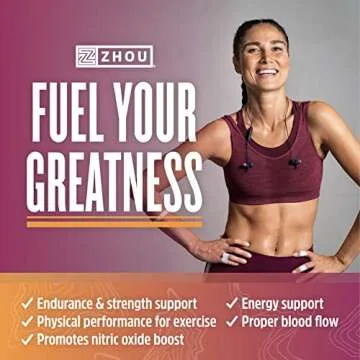 Zhou Nitric Oxide Booster for Strength and Endurance | 30 Servings