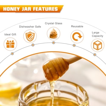 Stylish YPRNM Honey Jar with Dipper Set for Your Kitchen