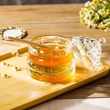 Stylish YPRNM Honey Jar with Dipper Set for Your Kitchen