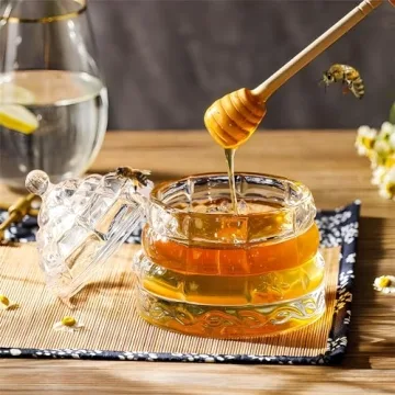 Stylish YPRNM Honey Jar with Dipper Set for Your Kitchen