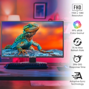 Affordable Sceptre 22 Inch Monitor with 75Hz Refresh Rate