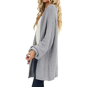 Maroway Women's Cozy Open Front Cardigan for All Seasons