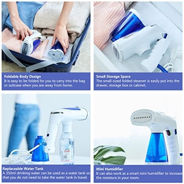 Portable 1600-Watt Garment Steamer - Fast & Efficient