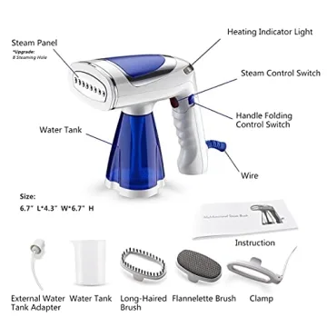 Portable 1600-Watt Garment Steamer - Fast & Efficient
