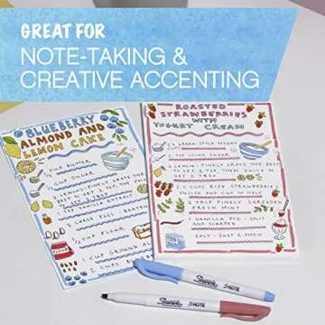 SHARPIE S-Note Creative Markers, Pastel Highlighters, Art Marker Set, Assorted Colors, Chisel Tip, 12 Count