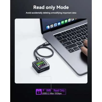 DOCKCASE Pocket M.2 2230 NVMe SSD Enclosure,Support 3s PLP Prevents Write Data Loss,USB 3.2 Gen 2 Type-C (10 Gbps), fits NVMe PCIe, Exclusive to Size 2230,Support M-Key B+M Key UASP (Black)