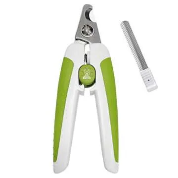 Nado Care Dog Nail Clippers - Pet Nails Trimmer for Dogs or Cats With Safety Guard To Avoid Over-cutting, Free Nail File & Lock Switch, Sturdy Non-Slip Handles