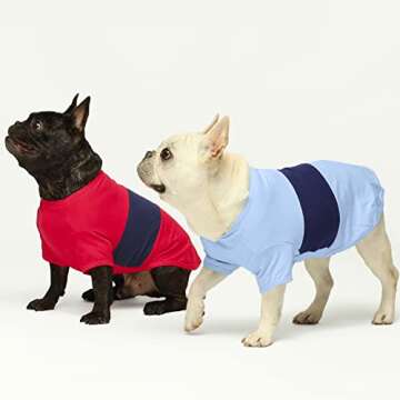 Fitwarm Color Block Striped Dog Shirt for Small Pets