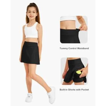 Stelle Girls Tennis Skirts with Pockets Athletic Skorts