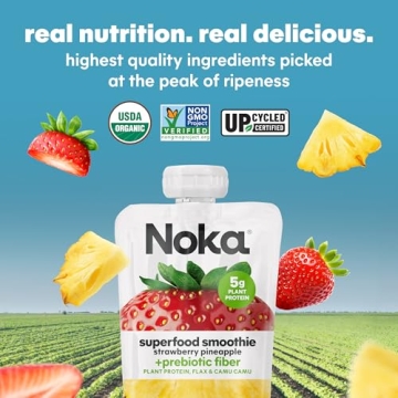 Noka Organic Smoothie Pouches Variety Pack - Healthy Snack Option