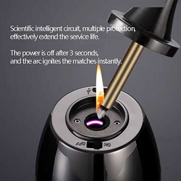 Permanent Match,Ten Thousand Match Lighter,The Forever Lighter,Matchstick Fire Starter Kerosene Refi...