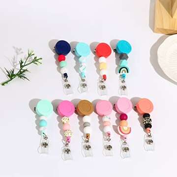 Cute Pumpkin Badge Reel for Teachers and Nurses