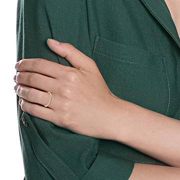 10K Yellow Gold Dainty Rope Cable Stackable Ring