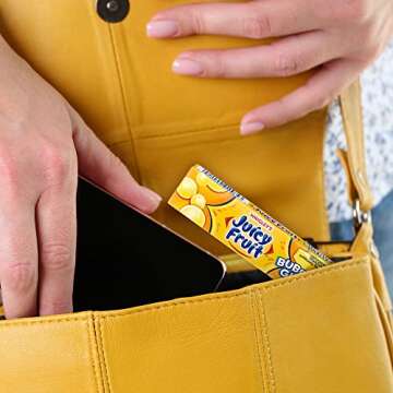 Juicy Fruit Gum Original Bubble Chewing Gum, 5 Count (Pack of 18)