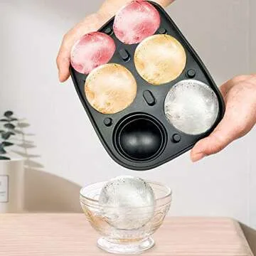 Silicone Ice Cube Molds 2 Pack for Perfect Cocktails