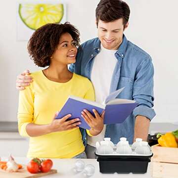 Silicone Ice Cube Molds 2 Pack for Perfect Cocktails