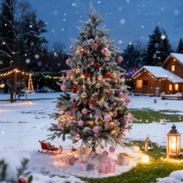 Luxurious 36 Inch Faux Fur Christmas Tree Skirt