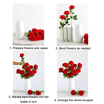 Realistic Hawesome 12PCS Artificial Silk Flowers Bouquet