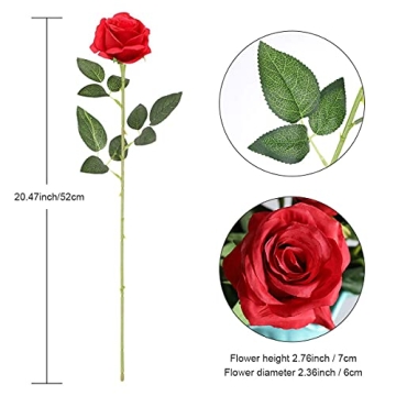 Realistic Hawesome 12PCS Artificial Silk Flowers Bouquet