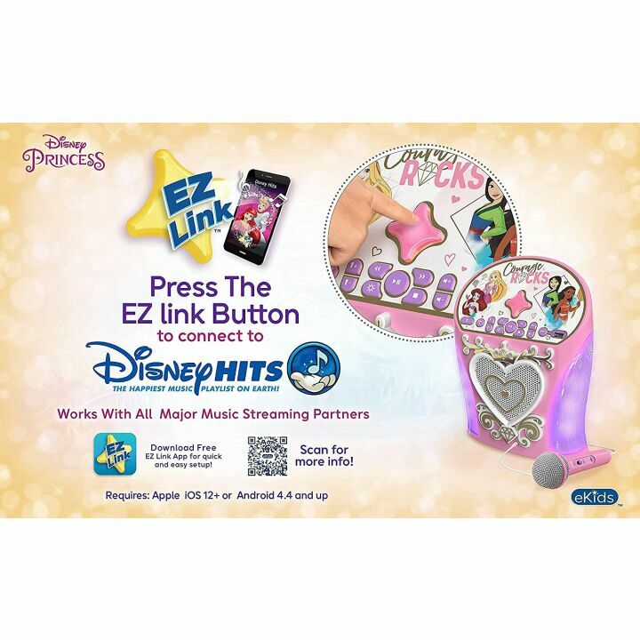 Disney Princess Karaoke Machine for Kids & Bluetooth Speaker
