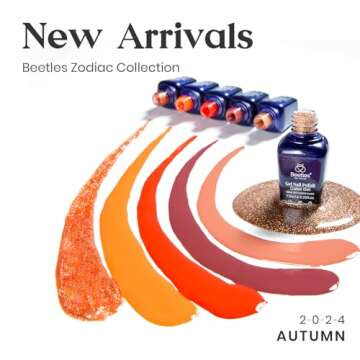 Beetles Fall Gel Polish Nail, 6 Colors Golden Empire Orange Yellow Brown Gel Polish Set Soak Off Uv ...