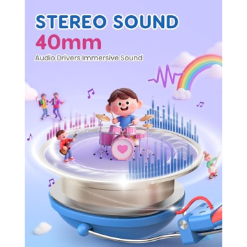 awatrue Kids Headphones - Safe Volume Stereo Sound for Kids