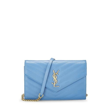 Yves Saint Laurent Blue Wallet-On-Chain - Timeless Luxury