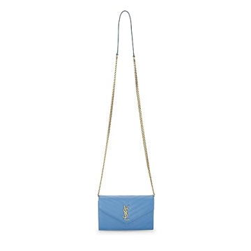 Yves Saint Laurent Blue Wallet-On-Chain - Timeless Luxury