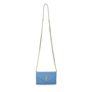 Yves Saint Laurent Blue Wallet-On-Chain - Timeless Luxury