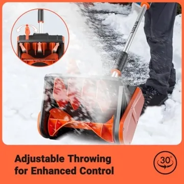 Effective and Lightweight VOLTASK Cordless Snow Shovel