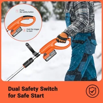 Effective and Lightweight VOLTASK Cordless Snow Shovel