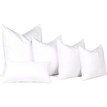 puredown® 30 x 30 Feather Down Throw Pillow Insert, 1 Pack Euro Pillow for Decorative Bed Cushion Couch Sofa